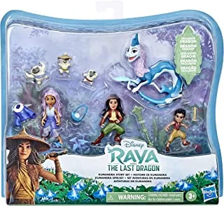 Disney's Raya And The Last Dragon Kumandra Story Set, 7 Dolls And Doll Accessories, Raya, Sisu Human, Ongis, Boun, And Sisu, Toy For Kids