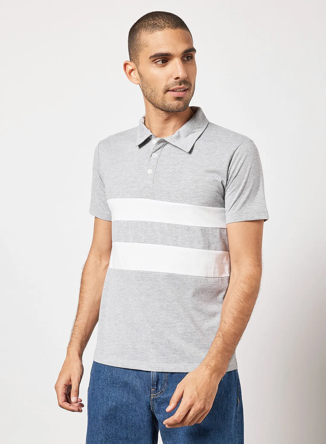 trendyol Panelled Polo T-Shirt
