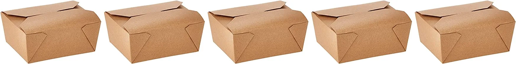 Hotpack Kraft PE Take Away Box 32 أونصة - 5 قطع