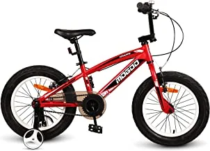 Mogoo Mars Kids Fat 3.0” Bike For 5-8 Years Old Girls & Boys, MTB Bicycle, Adjustable Seat, Handbrake, Reflectors, Chainguard, 16-Inch Bicycle With Training Wheels, Red Color, Gift For Kids