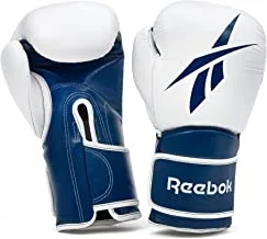 Leather Boxing Glove - 12oz White/Blue
