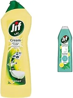 JIF Anti Odor Hand Dishwash Lime & Matcha Tea 750ml + JIF Antibacterial Liquid Dishwash Mint & Lemon, Removes 99.9% of germs, 750ml
