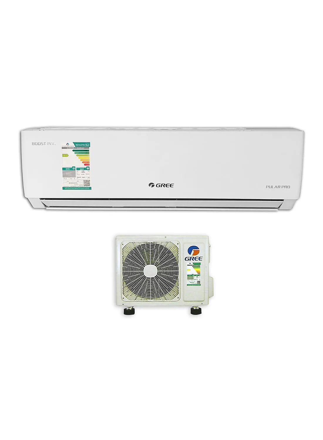 GREE Pular Split Air Conditioner 27200 BTU Hot And Cold With Wifi (2022 Model) 3 Ton GWH30AGE-D3NTA1A/I , GWH30AGE-CT16C1/O White