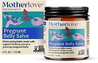 Motherlove - Pregnant Belly Salve, Helps Prevent Stretch Marks, Soothes the Itch of Growing Skin, Moisturizing Balm with Organic Herbs for your Tummy, Natural All-Over Cream for Pregnancy, 4 oz.