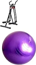 Fitness World Exercise Device for Arms and Legs with Fitness World Exercise Yoga Ball 75 cm, Purple