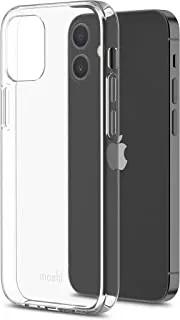 Moshi VITROS Apple iPhone 12 Mini Case - Slim See-Through Cover w/Mlitary Drop Protection, Lightweight, Flexible, Durable, Wireless Pass-Through Charging Compatible - Clear