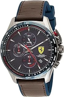 Scuderia Ferrari Men's Analog Quartz Watch With Leather Strap, 0830848