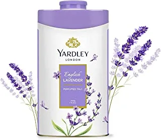 Yardley London English Lavender Perfumed Talcum Body Powder, All Day Fragrance, Aromatic Freshness - 250 gm