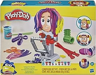 Play-Doh Crazy Cuts Stylist Hair Salon Pretend Play Toy for Kids 3 Years and Up with 8 Tri-Color Play-Doh Cans, 2 Ounces Each, Non-Toxic
