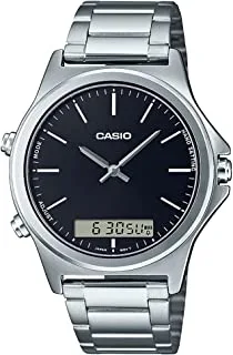 Casio analog black dial men's watch - mtp-vc01d-1eudf