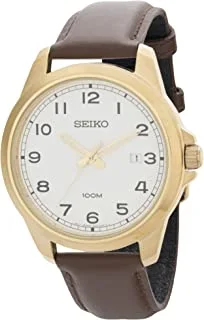 Seiko Men's Water Resistant Brown leather Strap Watch