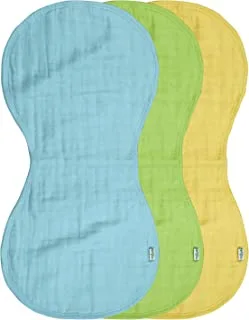 Muslin Burp Cloths made from Organic Cotton (3pk)-Aqua Set-9.5