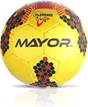 كرة قدم من المطاط الصناعي من مايور فلورنس ، مقاس: 5 (أصفر / أحمر / أخضر)