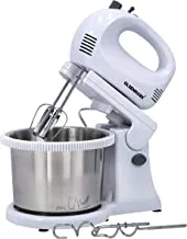 Olsenmark Stand Mixer - 300W Powerful Motor - 5 Speed Control - Stainless Steel Bowl - Chromed Beater - Dough Hook - Whipping - Mixing
