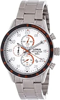 RM335EX9 - Lorus Sports, Quartz, 100m Water Resistant, Chronograph, Tachymeter, Stainless Steel, Silver
