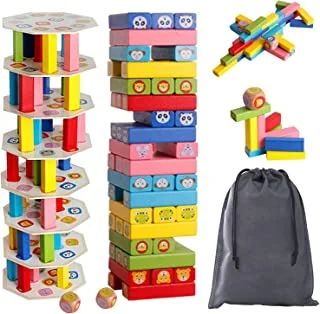 MEBEGIN 76 Pieces Tower Building Toy for Kids Interactive Figures