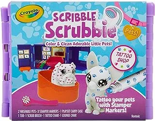 Crayola Scribble Scrubbie Tattoo Shop Toy Pets Playset, Multicolour