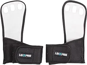 Liveup Gymnastics Grip Pads, Medium, Black