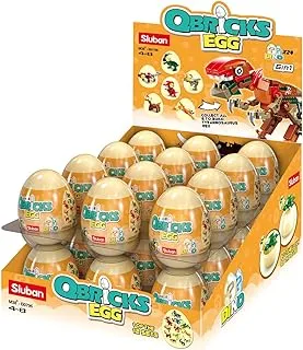 Sluban Qbricks Egg - Building Set 12 Different Dinosaurs -24 Egg