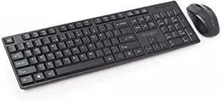 Kensington Pro Fit Low-Profile Wireless Desktop Set With Spill-Proof Keyboard With Multimedia Keys, Ambidextrous Mouse And Aes Encryptio K75230UK