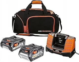 AEG SETLL18X02BL2 18V 2.0AH Battery Charger Kit, Orange/Black
