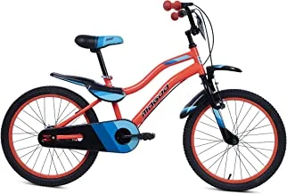 Mogoo Genius Kids Mountain Bike For 5-8 Years Old Girls & Boys, Adjustable Seat, Handbrake, Mudguards, Reflectors, Chainguard, 20-Inch MTB Bicycle With Kickstand, Red Color, Gift For Kids