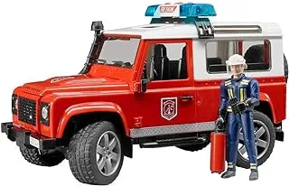 Land Rover Defender Fire Dept. Vehicle with Fireman, Multi-Colour