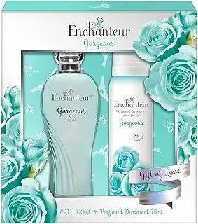 Enchanteur EDT & Perfumed Deodorant Giftpack- Gorgeous, gift of love, 100ml + 75ml