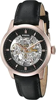 Fossil Mens Automatic Watch, Analog Display and Leather Strap ME3084