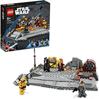 LEGO 75334 Star Wars Obi-Wan Kenobi vs. Darth Vader Set, Buildable Action Toy for Kids, Boys & Girls, Battlefield Playset with 4 Minifigures and Lightsabers, Collectible Gift Idea