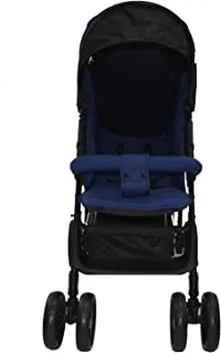 Baby's Club Comfort 4-Wheel Stroller With Backrest Seat - Navy Blue - 0 Months+