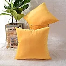 In House Gold Velvet Decorative Solid Filled Cushion, 45 * 45 centimeter