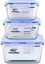 MONDEX 3-Piece Food Container Set Small (440) Medium (550), Big (900) ml