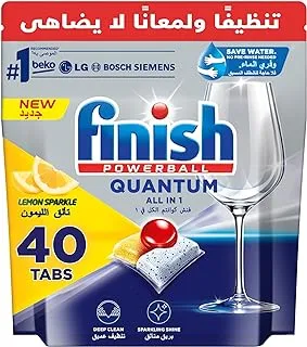 Finish Powerball Quantum Lemon Sparkle All In 1 Dishwasher 40 Tablets