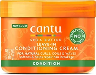 Cantu Shea Butter for Natural Hair Leave in Conditioning Cream, 12 Ounce