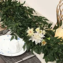YATAI Pack of 4 Artificial Italian Ruscus Hanging Flowers Artificial Leaf Wall Plants Fake Flowers Plastic Plant for Home Indoor Outdoor Decoration Wedding Décor – Artificial Hanging Plants (Green)