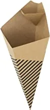 Hema Striped Cones 10-Pack, 13.5 Cm X 22 Cm X 5 Cm Size, Brown