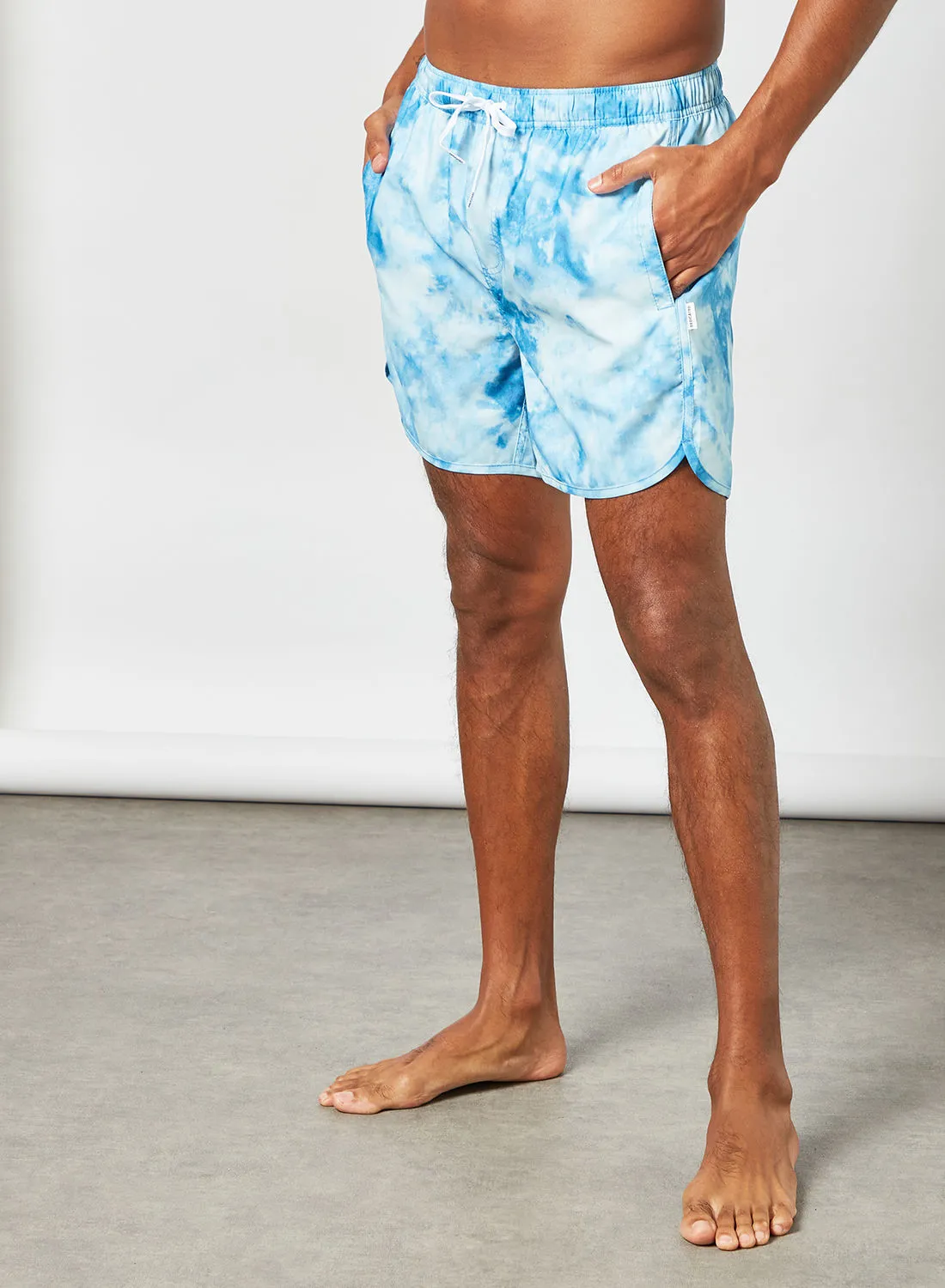 DEDICATED Tie-Dye Swim Shorts Blue