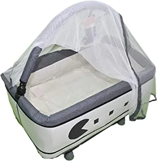Qariet alnwader dgl-99004, 2 in 1 baby bed into rocking bed, gray & white