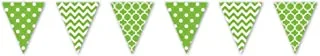 Amscan Kiwi Green Dots and Chevron Large Pennant Banner, 12 Feet Size