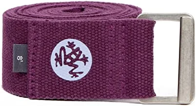Manduka Align Yoga Strap - Lightweight Cotton, Secure, Slip Free Support, 1.75 Inch Wide, Various Sizes and Colors