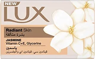 LUX,Bar Soap for radiant skin, Jasmine, with Vitamin C, E, and Glycerine, 120g