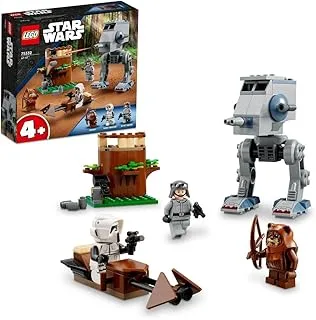 LEGO 75332 Star Wars AT-ST, Construction Toy for Preschool Kids Aged 4 Plus with Wicket the Ewok & Scout Trooper Minifigures, Incl. Starter Brick, 2022 Set