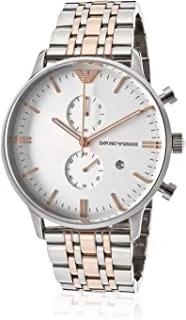 Emporio Armani Casual Watch For Men Analog Stainless Steel - Ar0399, Quartz Movement