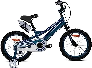 Mogoo Rayon Kids Road Bike For 2-5 Years Old Girls & Boys, Adjustable Seat, Handbrake, Mudguards, Reflectors, Lightweight, Chainguard, Gift For Kids, 14-Inch Bicycle With Training Wheels, Green