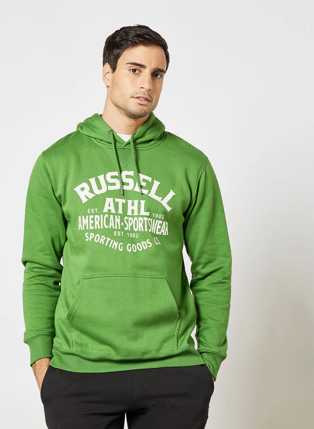Russell Athletic Essential Logo Hoodie Green