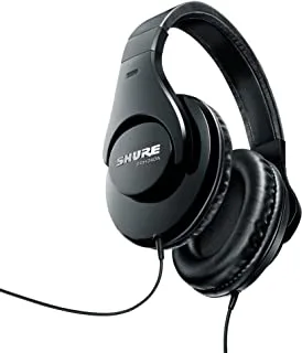 Shure SRH240A ، سماعات رأس بجودة احترافية ، سلكية ، مريحة ، تشغيل صوت ممتاز ، مثالية للتسجيل المنزلي والاستخدام اليومي ، أسود
