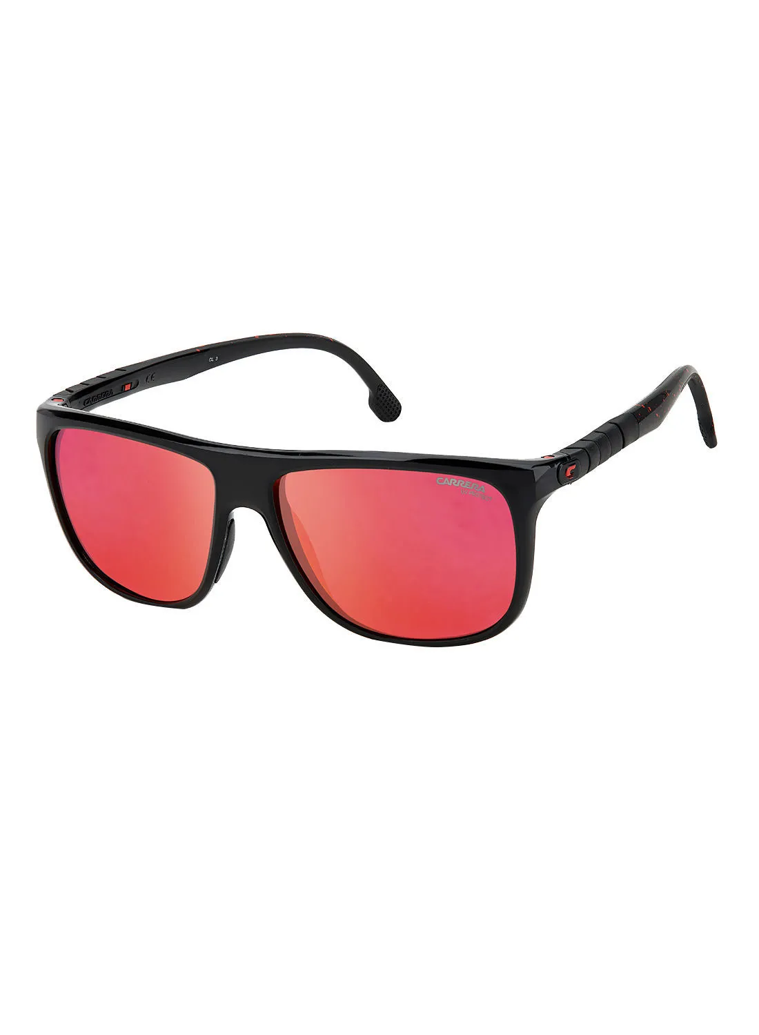 CARRERA نظارة شمسية مستطيلة للحماية من الأشعة فوق البنفسجية HYPERFIT 17 / S أسود أحمر 58