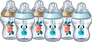 Tommee Tippee Closer to Nature Feeding Bottle, 260ml x 6 -Boy Deco