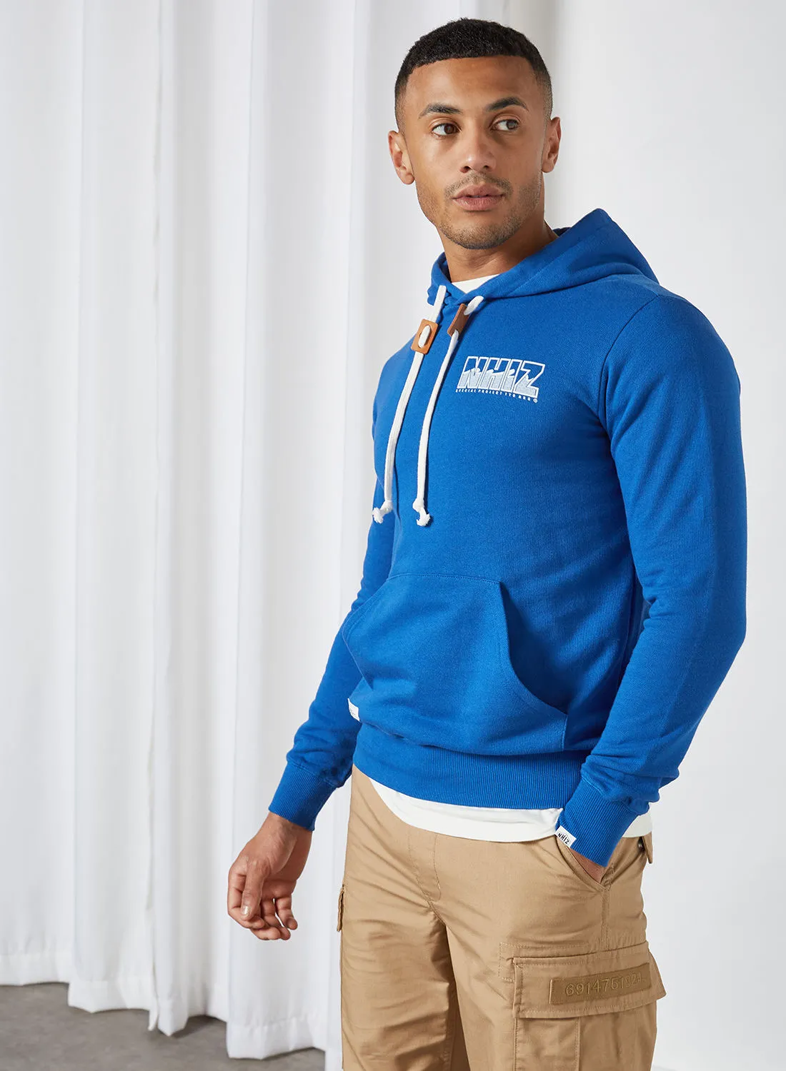 izzue Back Graphic Hoodie Blue